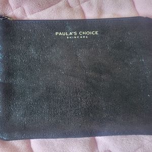 PAULA'S CHOICE Navy Blue Glitter Large Makeup Cosmetic Bag